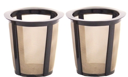 2 Gold Tone 1-Kup (TM) Reusable Coffee Filters